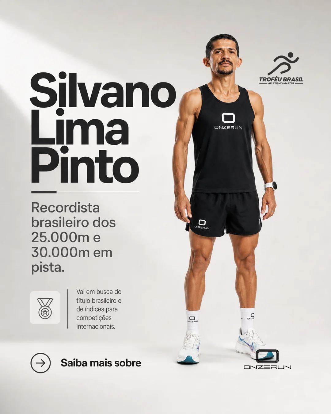 Silvano Lima Pinto no time 11RUN para o Troféu Brasil Master 2026