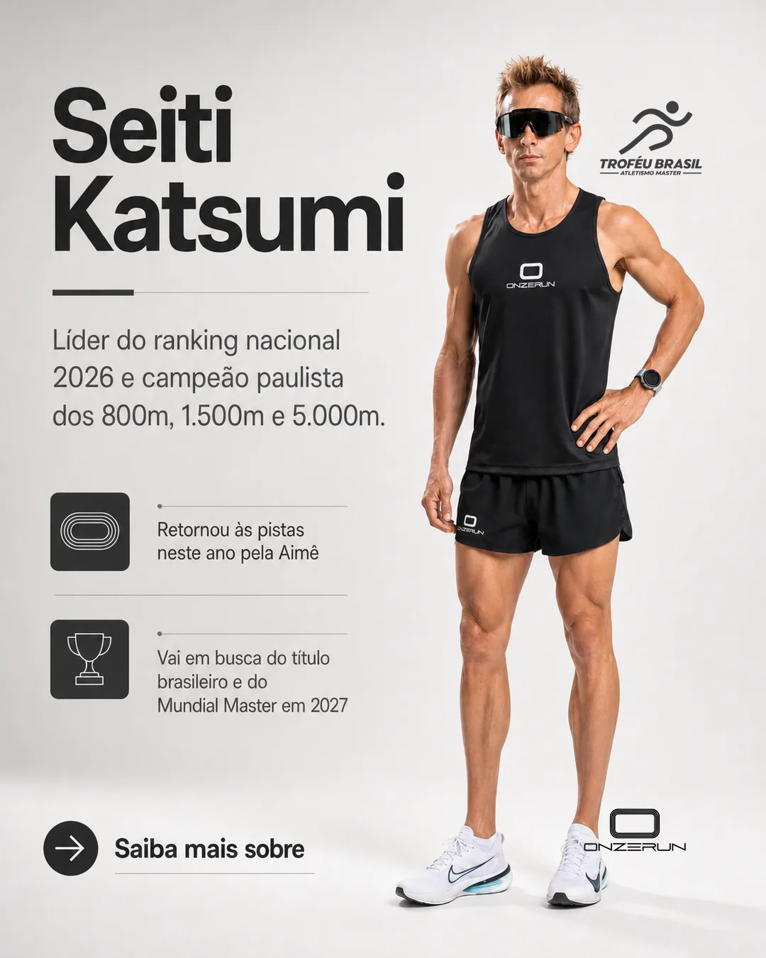 Seiti Katsumi no time 11RUN para o Troféu Brasil Master 2026