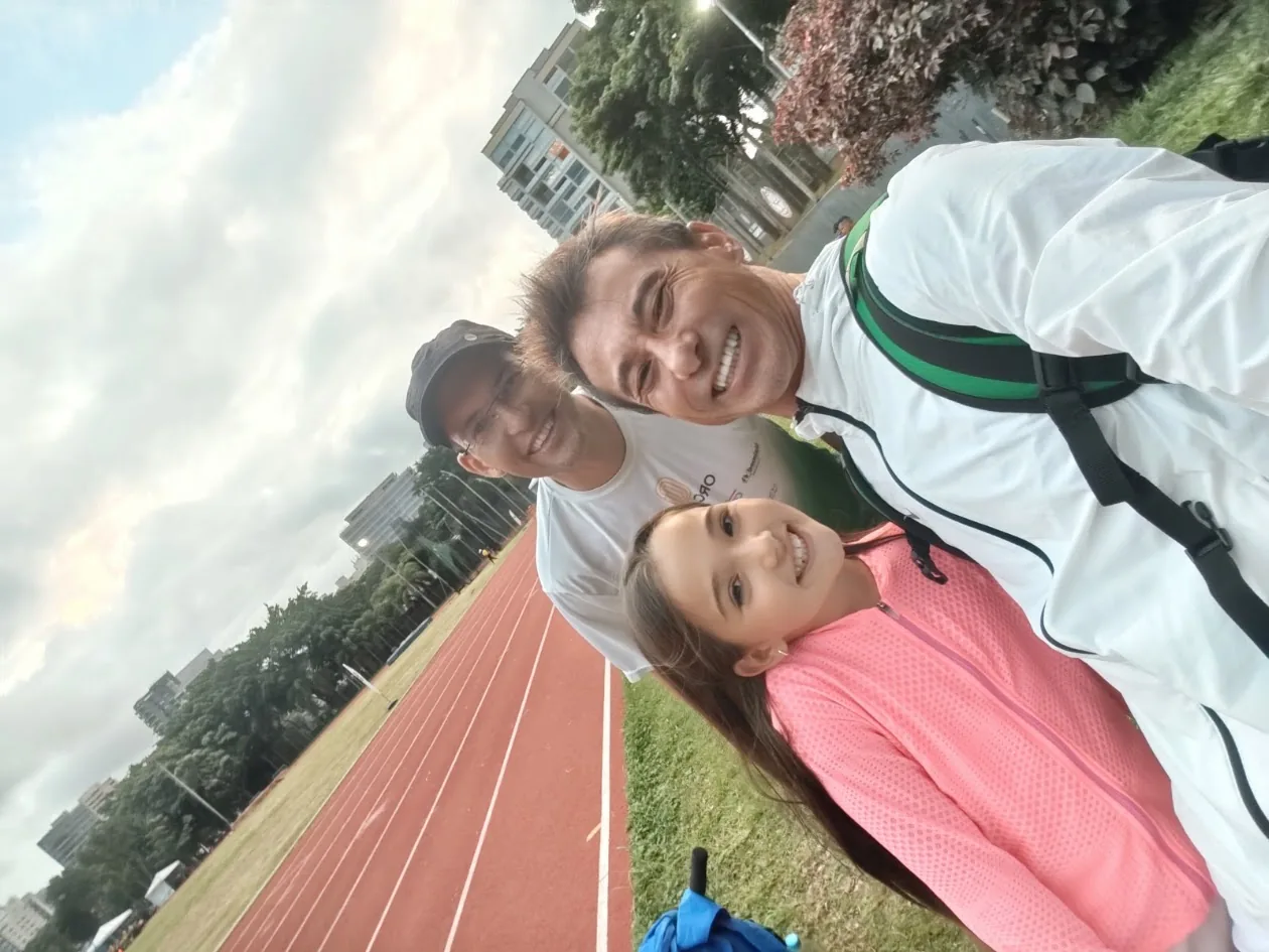 Alex em encontro esportivo na pista
