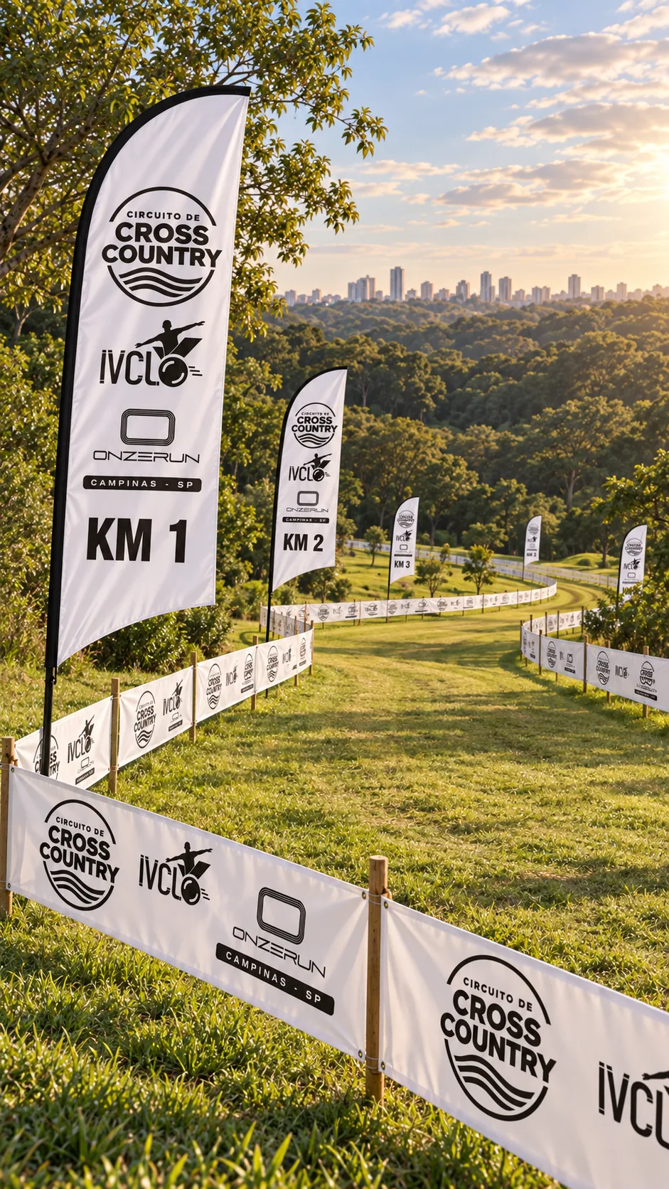 Percurso sinalizado do CIRCUITO DE CROSS COUNTRY